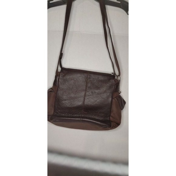 vintage brown leather Fossil crossbody messenger bag Y2k 90s professional Indie - Picture 9 of 13